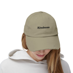 Unisex Distressed Cap - Kindness Vibe Hat for Everyday Wear