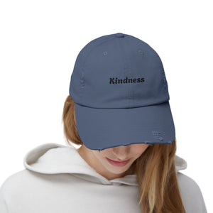 Unisex Distressed Cap - Kindness Vibe Hat for Everyday Wear