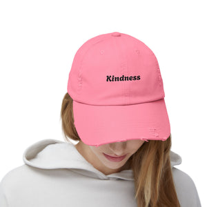 Unisex Distressed Cap - Kindness Vibe Hat for Everyday Wear