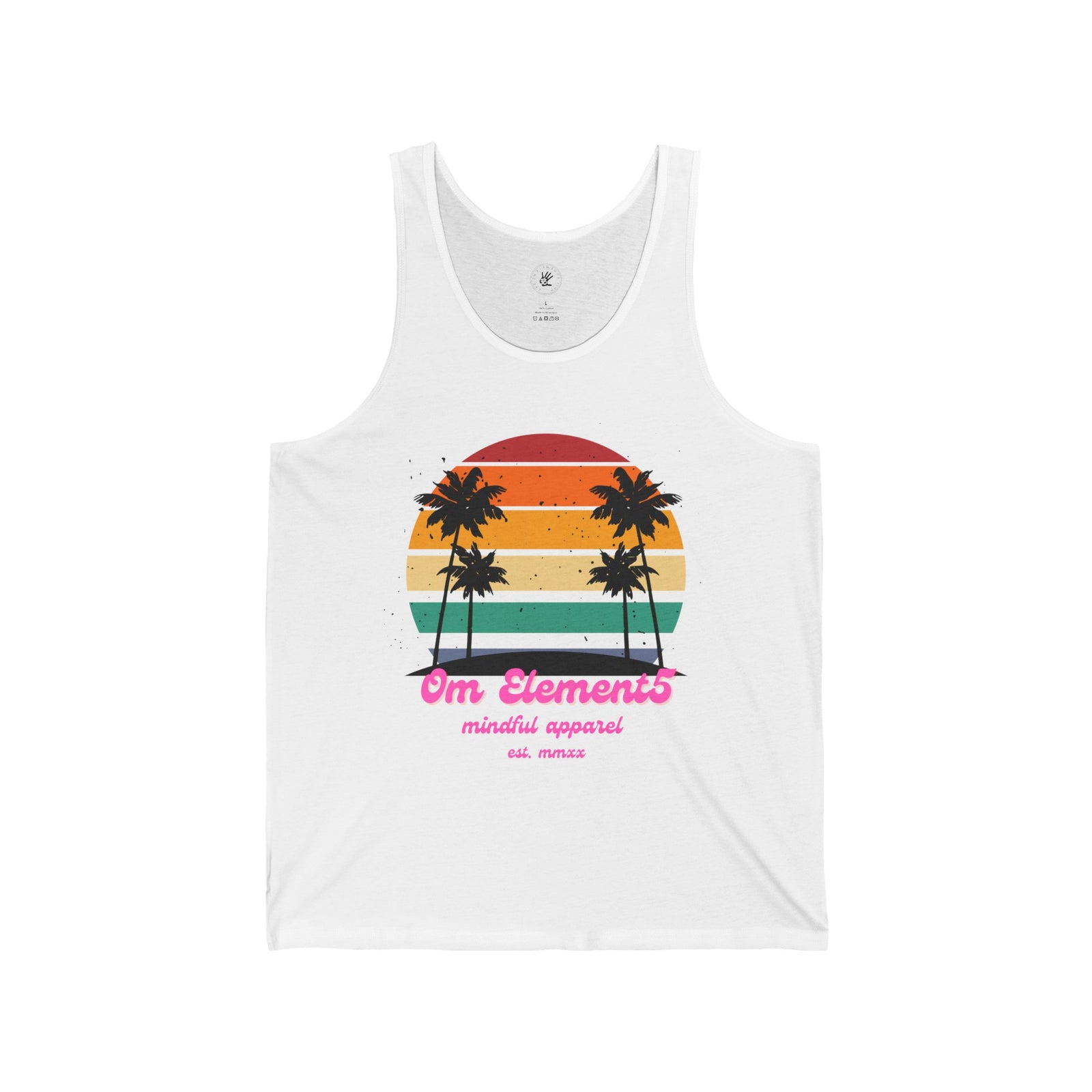 Unisex Element5 sunset eco tank in white!