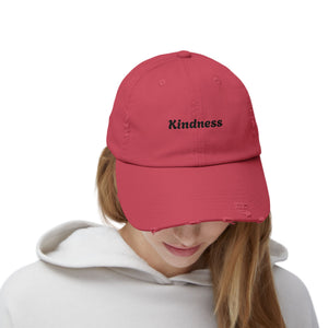 Unisex Distressed Cap - Kindness Vibe Hat for Everyday Wear