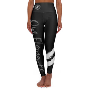 Petite Om Element5 High Waisted Yoga Leggings In Element Black