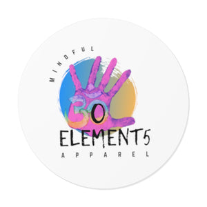 The Original  Om Element5 Round Vinyl Stickers