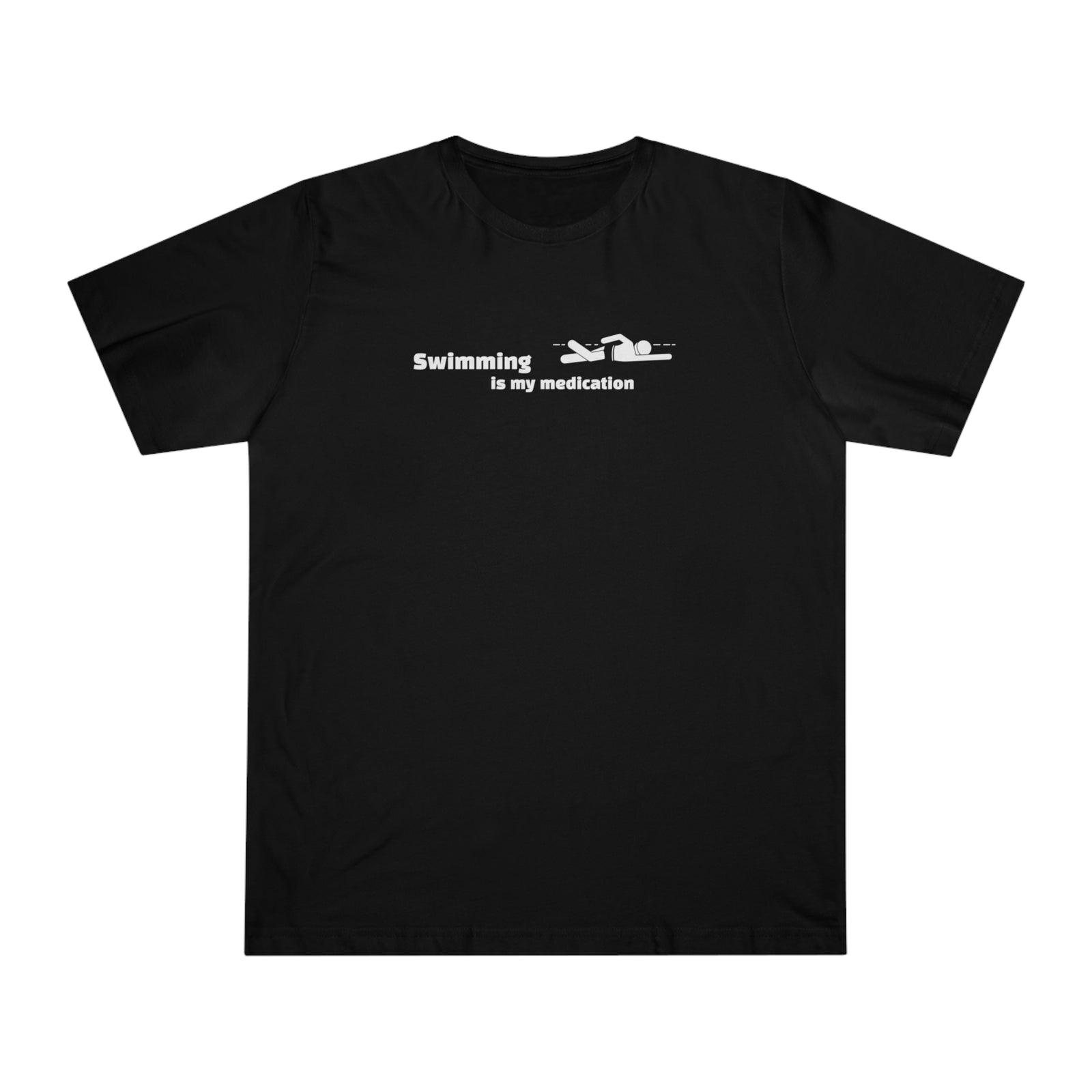 “Swimming is my Medication” Unisex Deluxe T-shirt