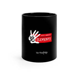 Sip Mindfully Black Mug- 11oz
