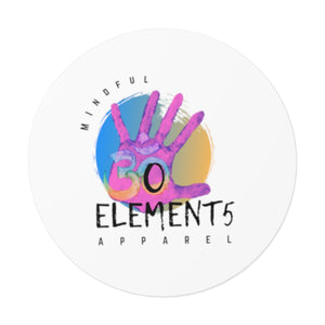 The Original  Om Element5 Round Vinyl Stickers