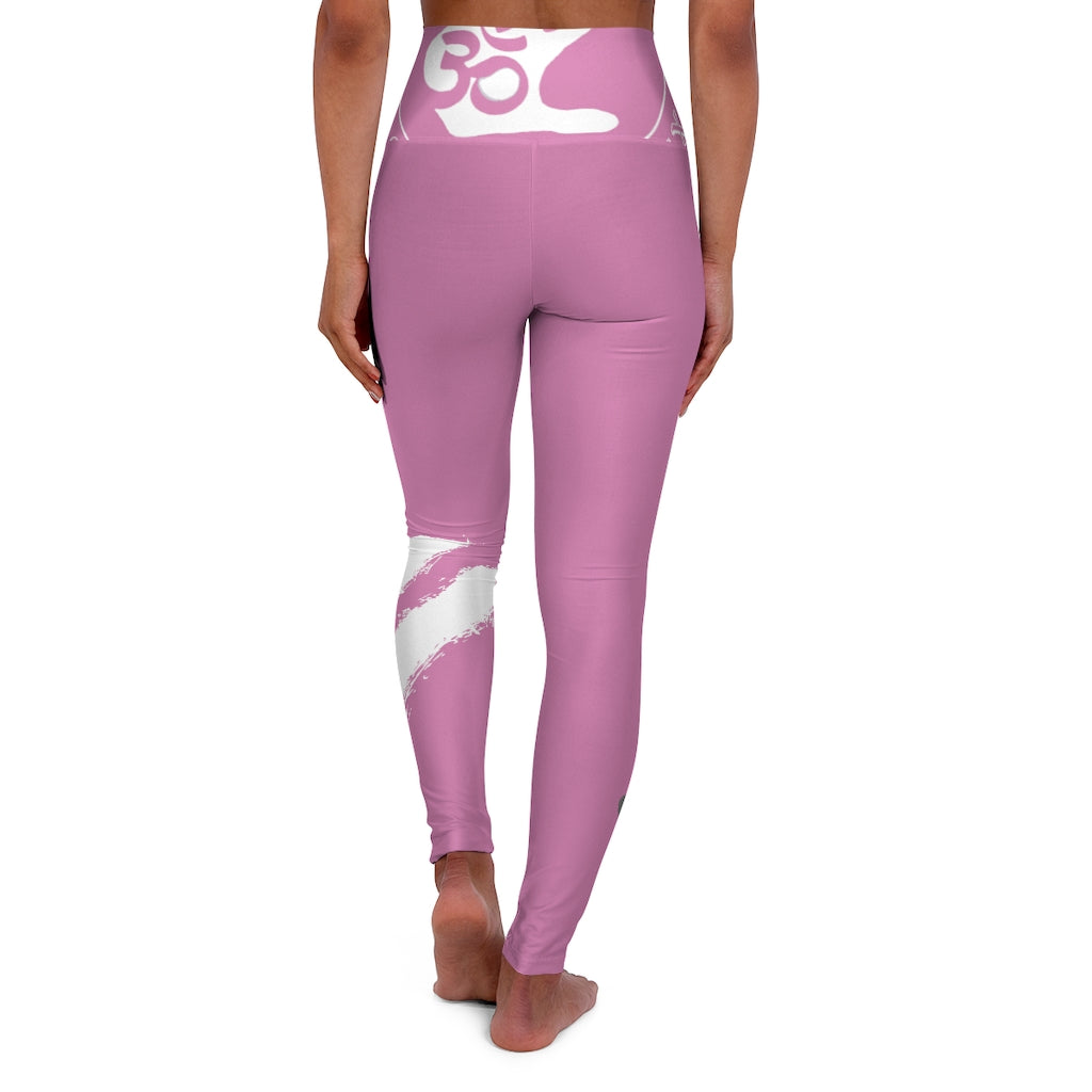 Petite Om Element5 High Waisted Yoga Leggings In Rose Pink