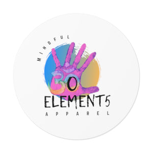 The Original  Om Element5 Round Vinyl Stickers