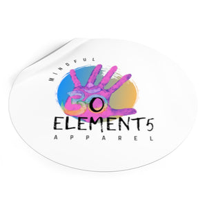 The Original  Om Element5 Round Vinyl Stickers