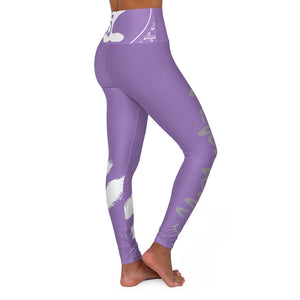 Petite Om Element5 High Waisted Yoga Leggings In Patchouli Purple