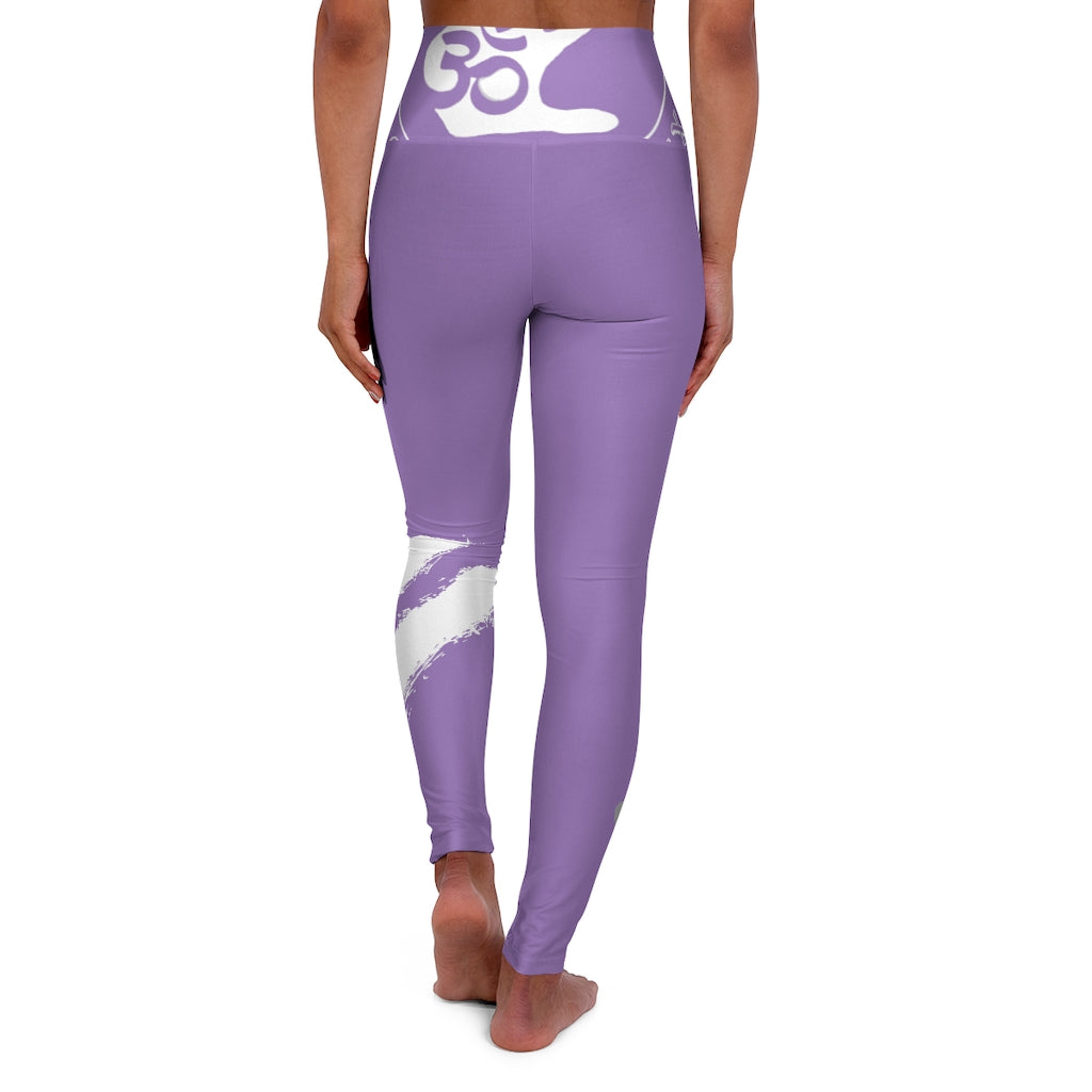 Petite Om Element5 High Waisted Yoga Leggings In Patchouli Purple