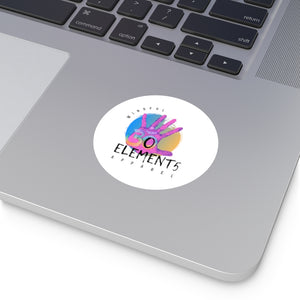 The Original  Om Element5 Round Vinyl Stickers