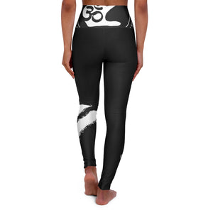 Petite Om Element5 High Waisted Yoga Leggings In Element Black