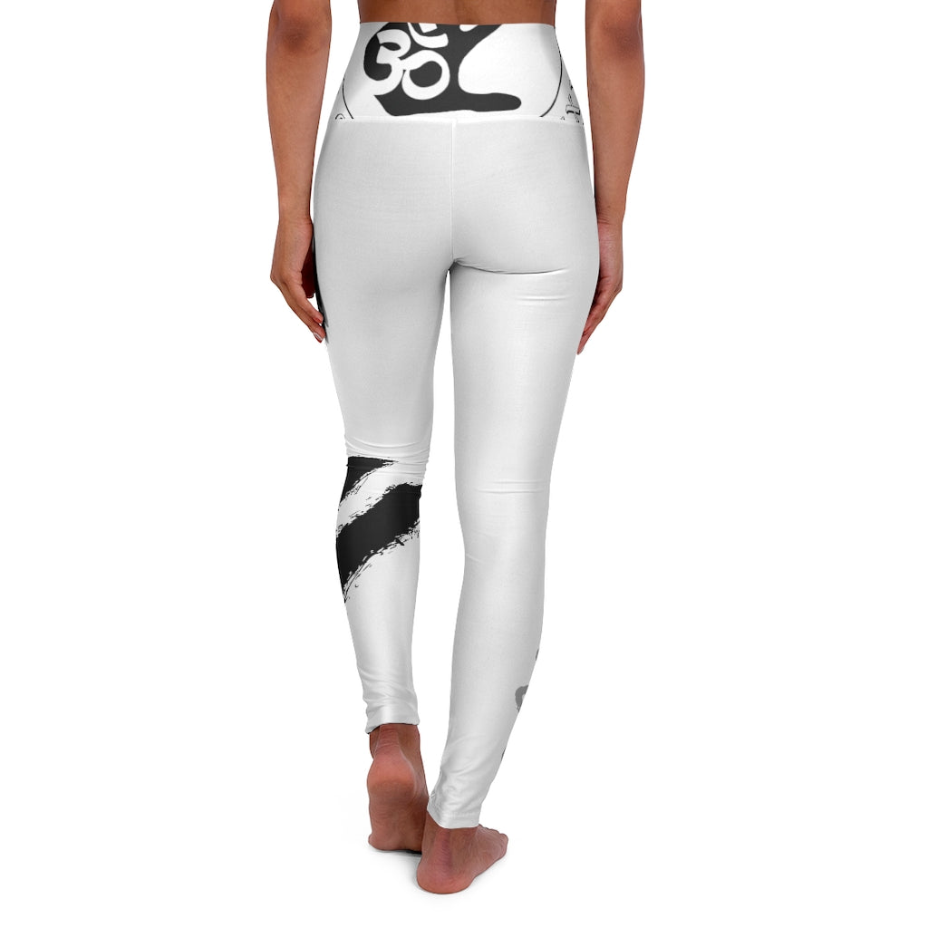 Petite Om Element5 High Waisted Yoga Leggings In Element White