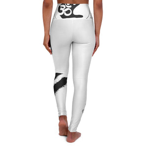 Petite Om Element5 High Waisted Yoga Leggings In Element White