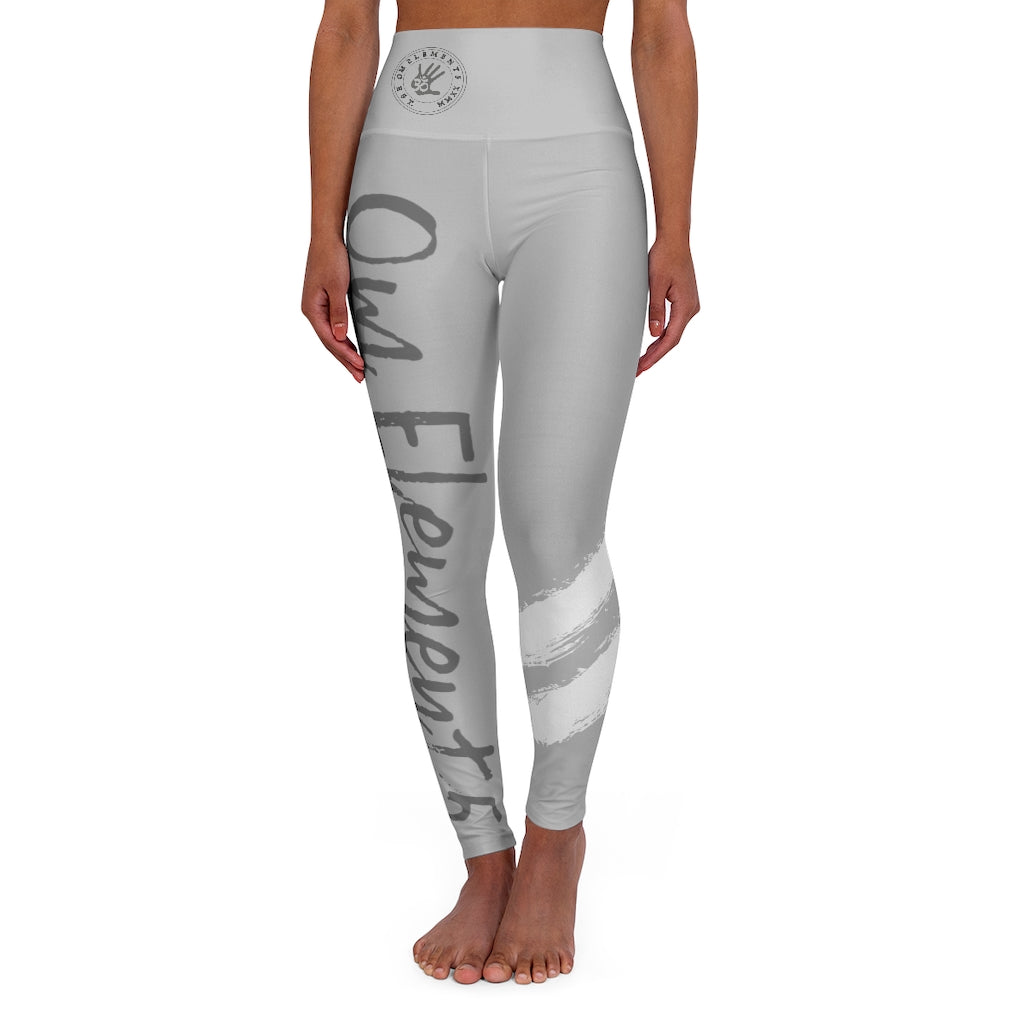 Petite Om Element5 High Waisted Yoga Leggings In Urban Grey