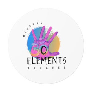 The Original  Om Element5 Round Vinyl Stickers
