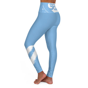 Petite Om Element5 High Waisted Yoga Leggings In Himalaya Blue