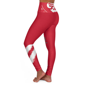 Petite Om Element5 High Waisted Yoga Leggings In Vermilion Red