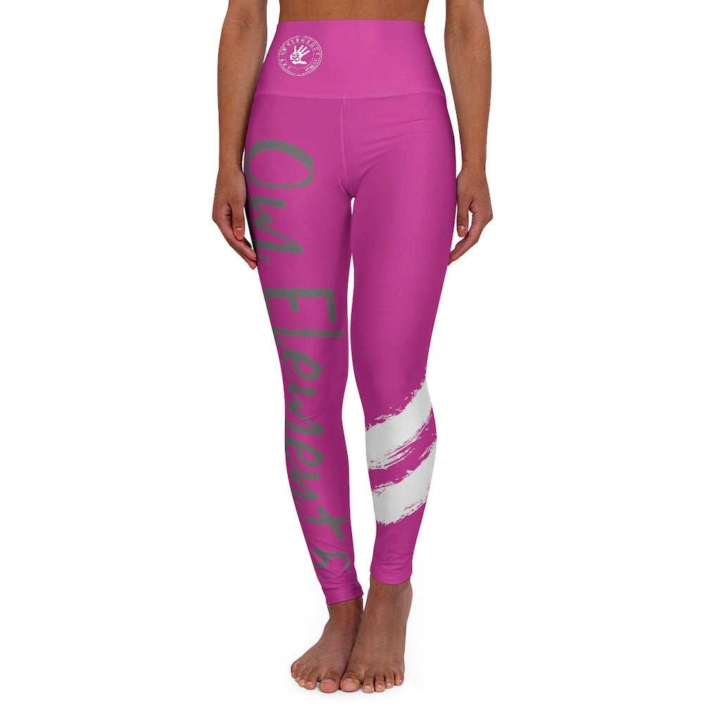 Petite Om Element5 High Waisted Yoga Leggings In Lotus Pink