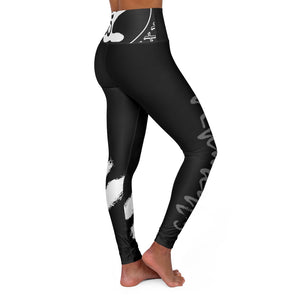 Petite Om Element5 High Waisted Yoga Leggings In Element Black
