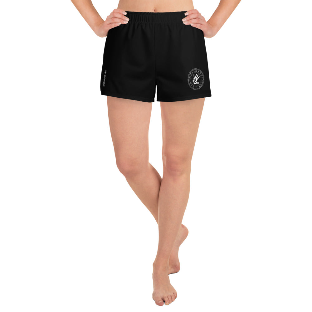 Om Emblem women’s Athletic Shorts in Element Black