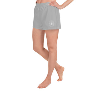 Om Emblem Women's Athletic Shorts in Urban Grey