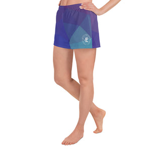 Om Emblem Women's Prism Colors Athletic Shorts