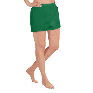 Om Emblem Women's Athletic Shorts in Paan Green