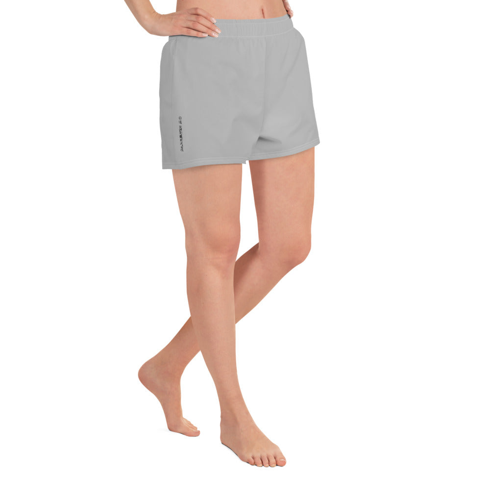 Om Emblem Women's Athletic Shorts in Urban Grey