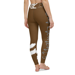 Om Element5 High Waisted Yoga Leggings In Earth Brown