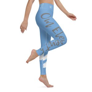 Om Element5 High Waisted Yoga Leggings In Glacier Blue