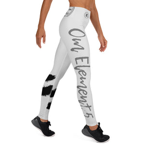 Om Element5 High Waisted Yoga Leggings In Element5 White