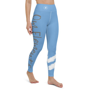 Om Element5 High Waisted Yoga Leggings In Glacier Blue