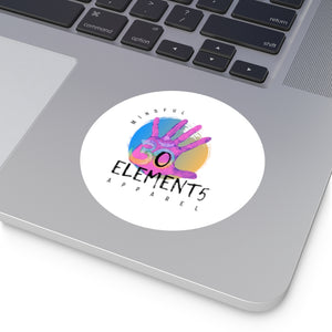 The Original  Om Element5 Round Vinyl Stickers