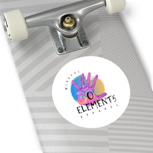 The Original  Om Element5 Round Vinyl Stickers