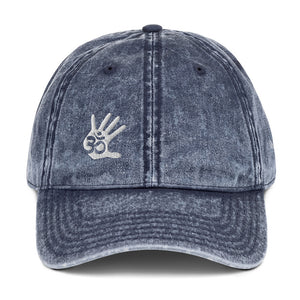 Unisex Om Palm Print Vintage Cotton Twill Cap