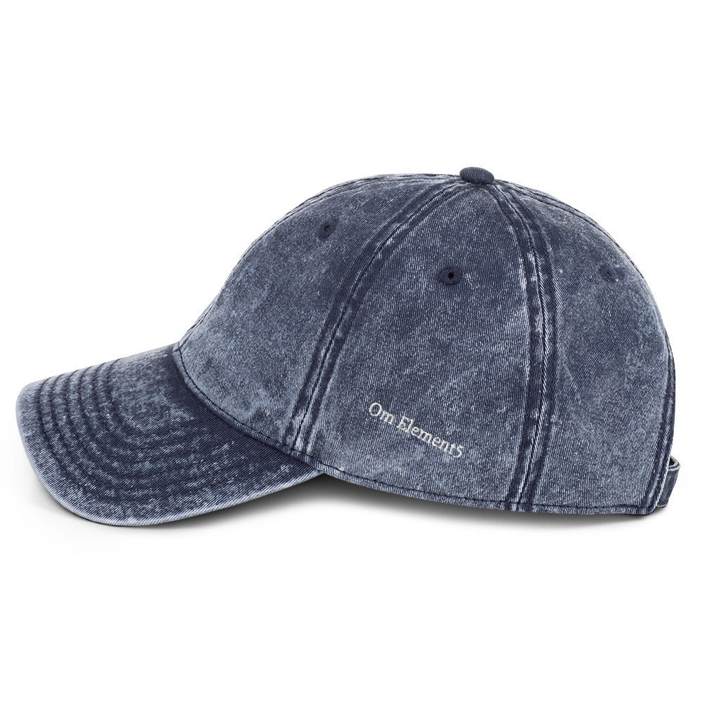 Unisex Om Palm Print Vintage Cotton Twill Cap