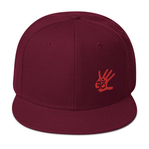 Unisex Minimalist Palm Print Snapback Hat