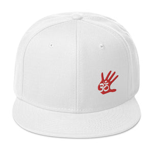 Unisex Minimalist Palm Print Snapback Hat