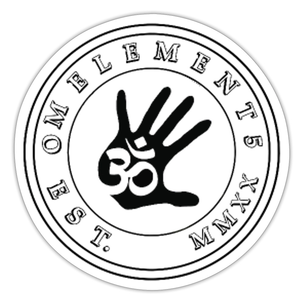 Om Element5 emblem sticker - white matte