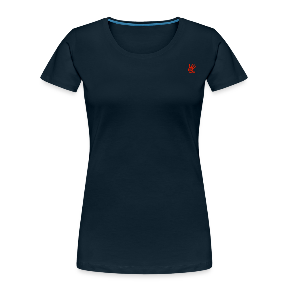Women’s Premium PalmPrint Organic T-Shirt - deep navy