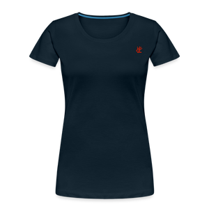 Women’s Premium PalmPrint Organic T-Shirt - deep navy