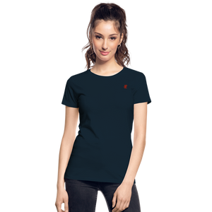 Women’s Premium PalmPrint Organic T-Shirt - deep navy
